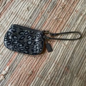 Coach wristlet leopard print
